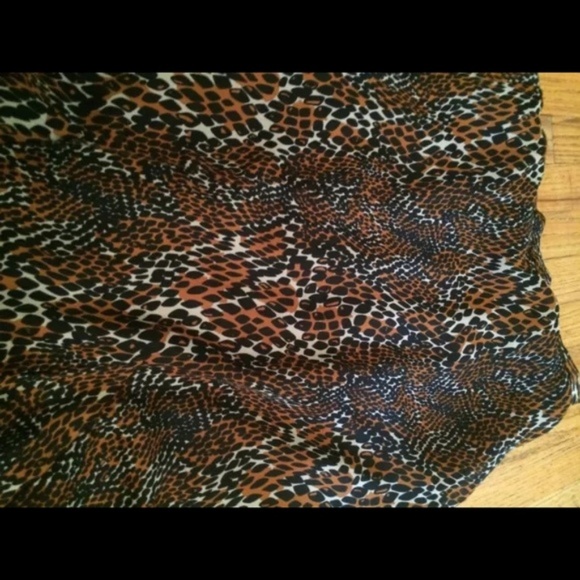 RePosh Chiffon Leopard Print Skirt 2X - Picture 2 of 2
